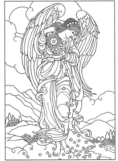 angel colouring pages for adults